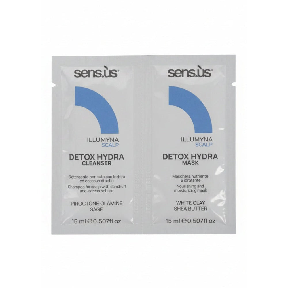 Sensus Illumyna Scalp Méregtelenítő és Hidratáló Sampon + Hidratáló és Méregtelenítő Hajmaszk 15ml