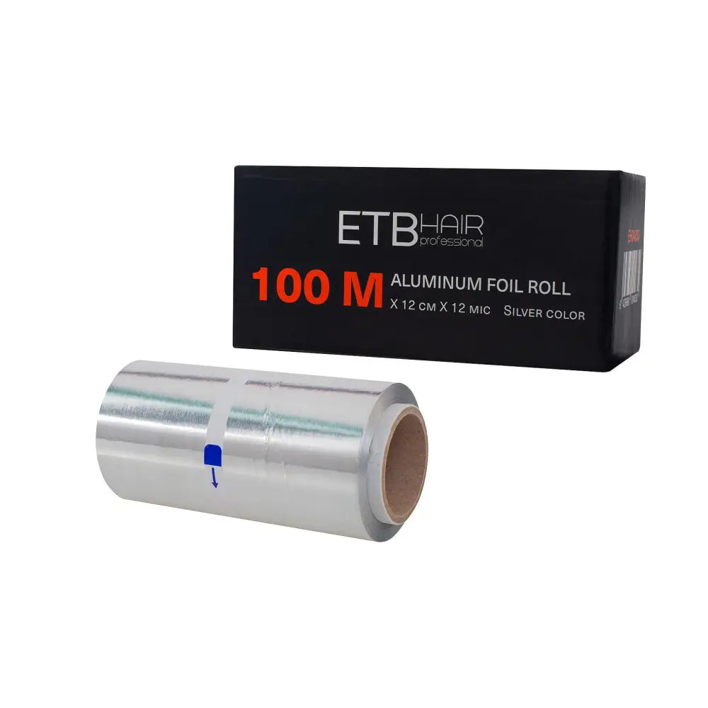 ETB Disposable Rolă Folie De Aluminiu Pentru Șuvițe 100m X 12cm X 12 Microni