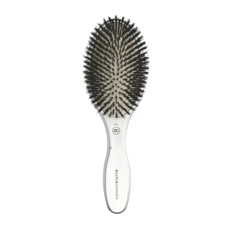 Olivia Garden Expert Care Oval Silver Professzionális Vaddisznósörtés Hajkefe