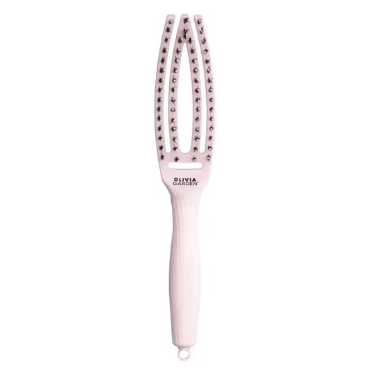 Olivia Garden Fingerbrush Care Boar & Nylon Pasztal Rózsaszín Bontókefe S Méret
