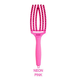 Olivia Garden Perie Curbată Fingerbrush Thinkpink Neon Pink