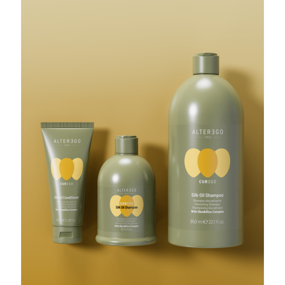 AlterEgo CureEgo Silk Oil Selyemhatású Sampon Szöszösödésre Hajlamos Hajra
