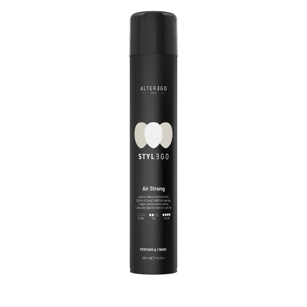 AlterEgo Stylego Perform & Finish Air Strong – Professzionális, erős tartású hajlakk, 500 ml