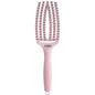 Olivia Garden Fingerbrush Care Iconic Double Bristle Professzionális Hajkefe, Göndörítéshez és Ápoláshoz Pastel Pink
