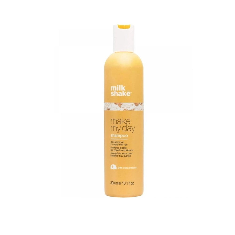 Milk Shake Make My Day Shampoo 300ml – Professzionális Mindennapi Sampon Minden Hajtípusra, Hidratálással és Természetes Fénnyel