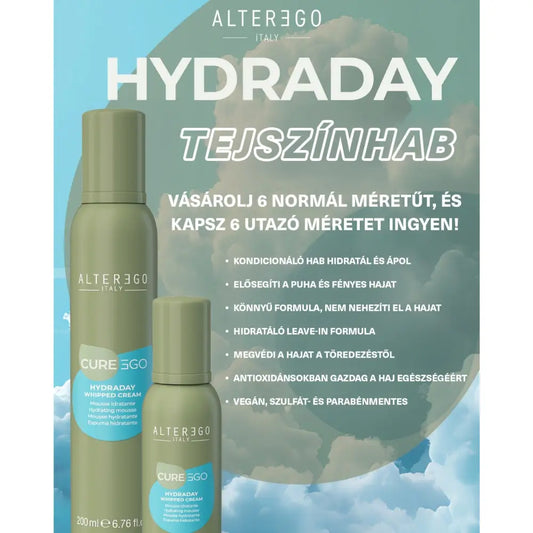 AlterEgo Hydraday Tejszínhab 6db vásárlás esetén 6db 75ml ajándék 6 + 6 CSOMAG