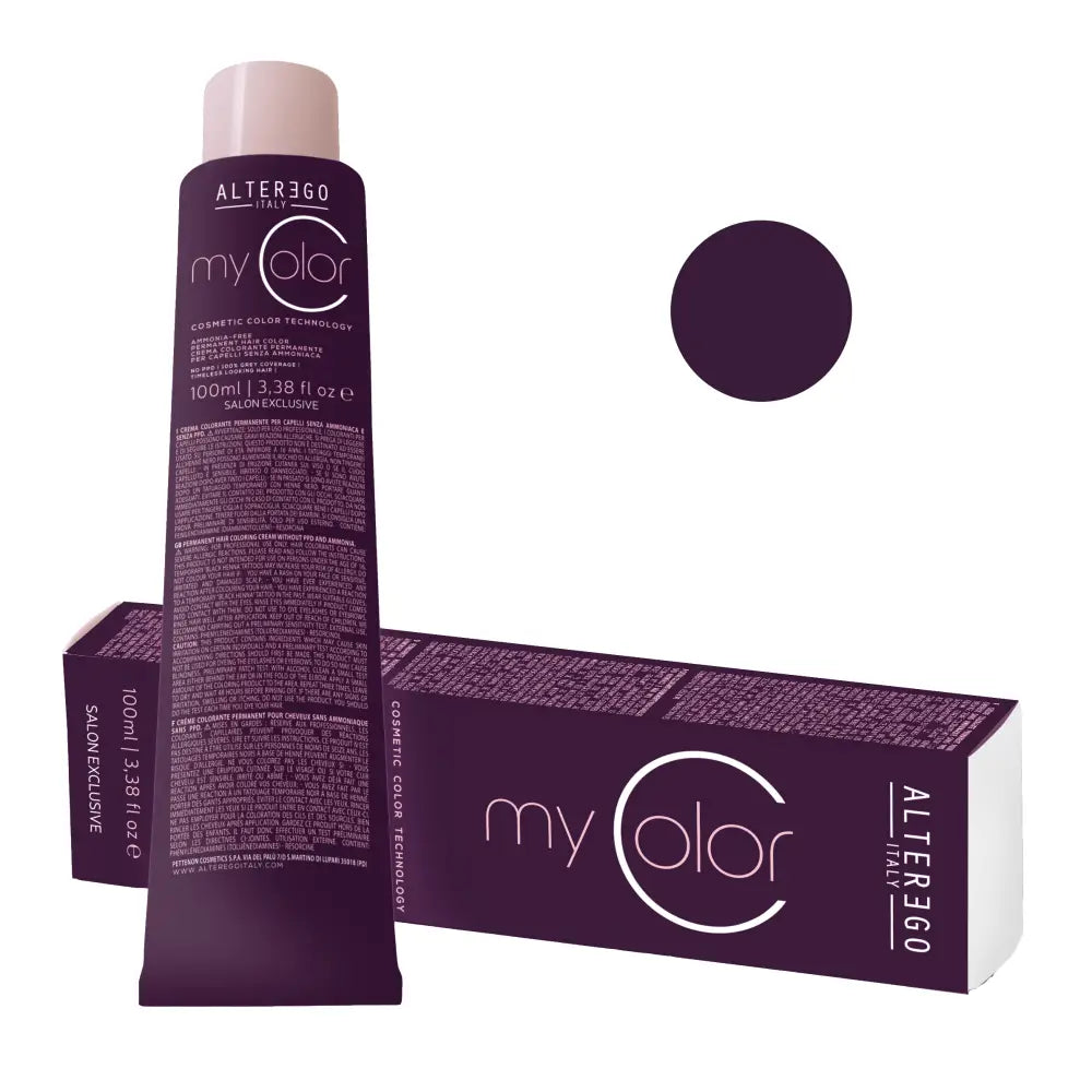 AlterEgo MyColor Ammóniamentes Tartós Hajfesték - 100 ml / 1.0 Természetes Fekete - Haj