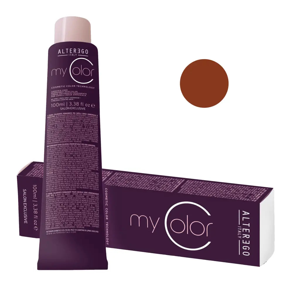 AlterEgo MyColor Ammóniamentes Tartós Hajfesték - 100 ml / 7.4 Rézszőke - Haj