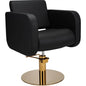 AYALA Globe Fodrász Szék Fekete Kárpitozással Tárcsa Talp - Arany