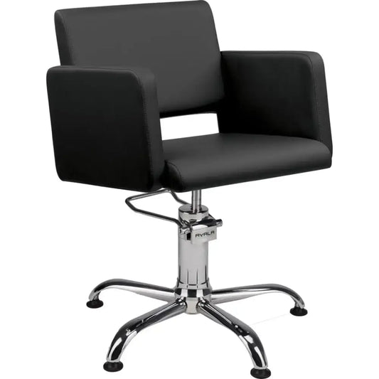 AYALA Lea Fodrász Szék Fekete Kárpitozással Csillagtalp