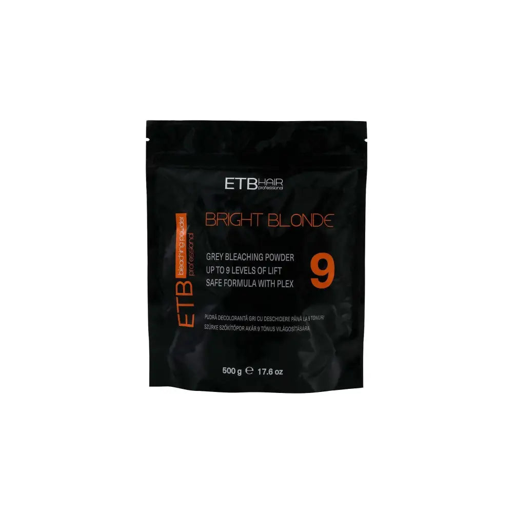 ETB Hair Professional Bright Blonde Szürke Szőkítőpor 9 Szint Világosítással 500g - 500 g - Haj