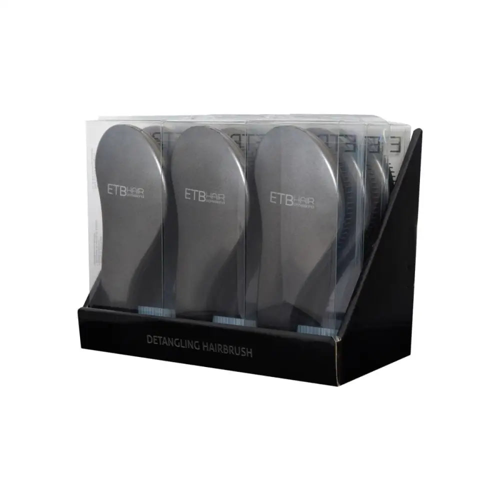 ETB Hair Professzionális Bontókefe Display 9 Fekete Bontókefével - Haj