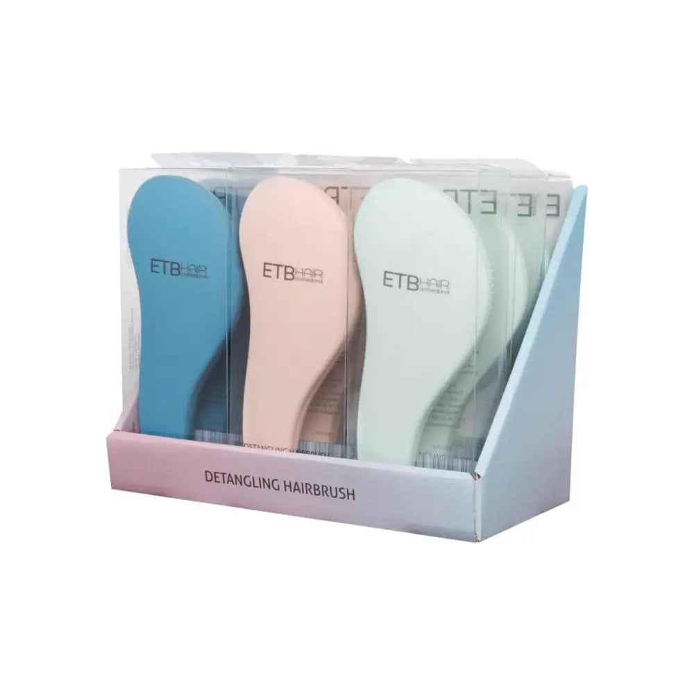 ETB Hair Professzionális Kefe Display 9 Színes Bontókefével - Haj