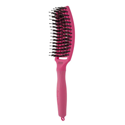 Fingerbrush Care Iconic Vaddisznószőr & Nylon Hajkefe – Hot Pink M