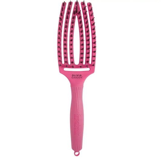 Fingerbrush Care Iconic Vaddisznószőr & Nylon Hajkefe – Hot Pink M