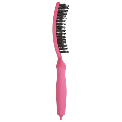 Fingerbrush Care Iconic Vaddisznószőr & Nylon Hajkefe – Hot Pink M