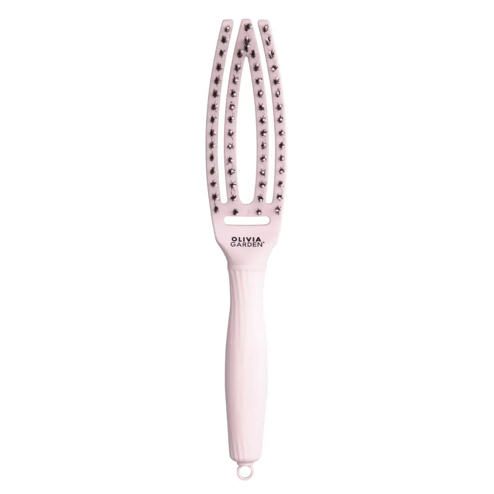 Fingerbrush Care Iconic Vaddisznószőr & Nylon Hajkefe – Pastel Pink