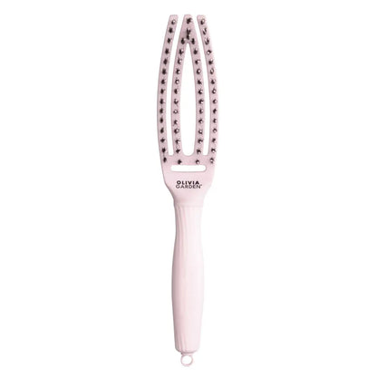 Fingerbrush Care Iconic Vaddisznószőr & Nylon Hajkefe – Pastel Pink