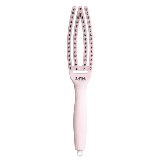 Fingerbrush Care Iconic Vaddisznószőr & Nylon Hajkefe – Pastel Pink