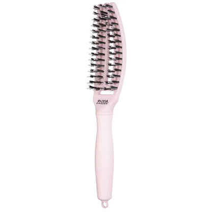 Fingerbrush Care Iconic Vaddisznószőr & Nylon Hajkefe – Pastel Pink