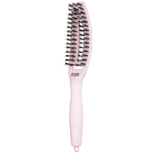 Fingerbrush Care Iconic Vaddisznószőr & Nylon Hajkefe – Pastel Pink