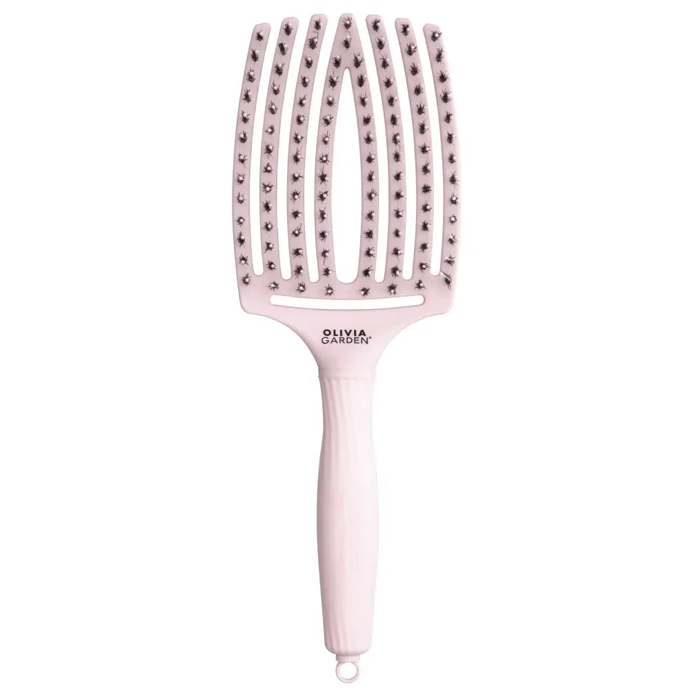 Fingerbrush Care Iconic Vaddisznószőr & Nylon Hajkefe – Pastel Pink L - Hajbontó kefe
