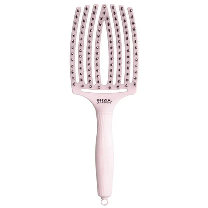 Fingerbrush Care Iconic Vaddisznószőr & Nylon Hajkefe – Pastel Pink L - Hajbontó kefe