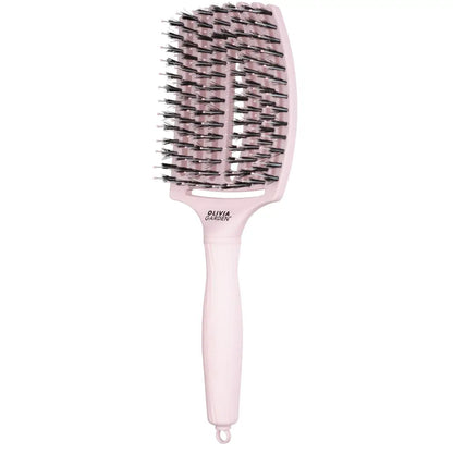 Fingerbrush Care Iconic Vaddisznószőr & Nylon Hajkefe – Pastel Pink L - Hajbontó kefe