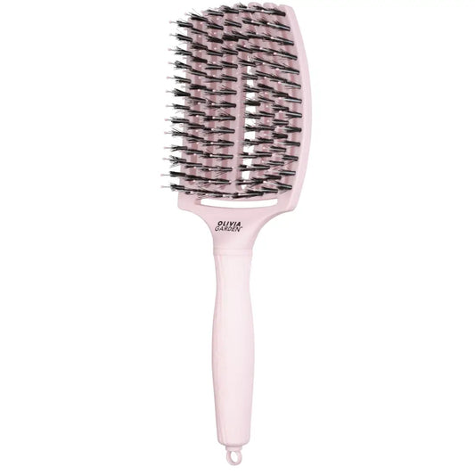 Fingerbrush Care Iconic Vaddisznószőr & Nylon Hajkefe – Pastel Pink L - Hajbontó kefe