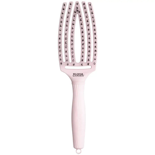 Fingerbrush Care Iconic Vaddisznószőr & Nylon Hajkefe – Pastel Pink M - Haj