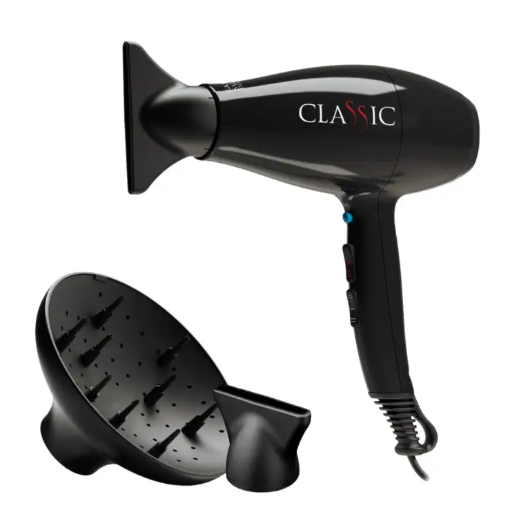 GA.MA Classic Fekete Professzionális Hajszárító