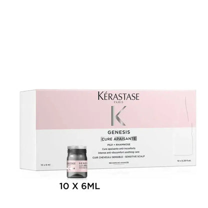 Kérastase Genesis Cure Apaisante Intenzív Nyugtató Kezelés Érzékeny Fejbőrre 10x6ml - Haj