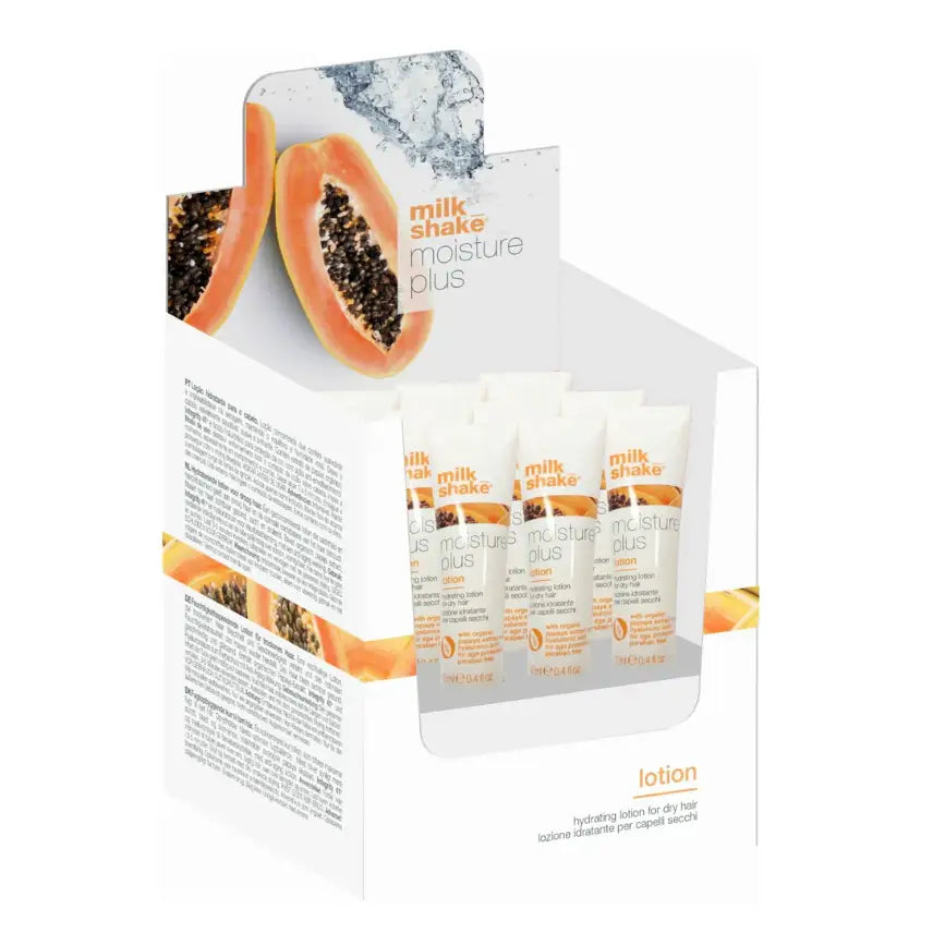 Milk Shake Moisture Plus Intenzív Hajpakolás Száraz Hajra Papayával - 12x12ml