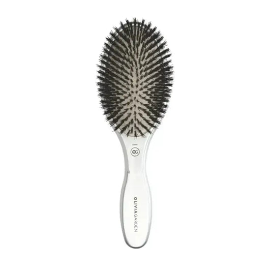 Olivia Garden Expert Care Oval Silver Professzionális Vaddisznósörtés Hajkefe