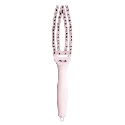 Olivia Garden Fingerbrush Care Boar & Nylon Pasztal Rózsaszín Bontókefe S Méret