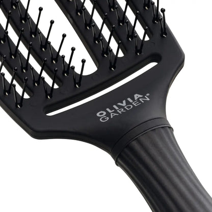 Olivia Garden Fingerbrush Care Double Bristles Bontókefe Fekete M - Haj