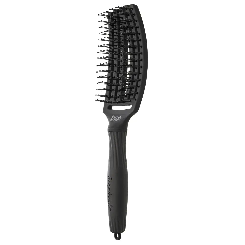 Olivia Garden Fingerbrush Care Double Bristles Bontókefe Fekete M - Haj