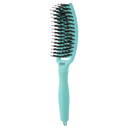 Olivia Garden Fingerbrush Care Iconic vaddisznósörtés hajkefe – Mint (M)