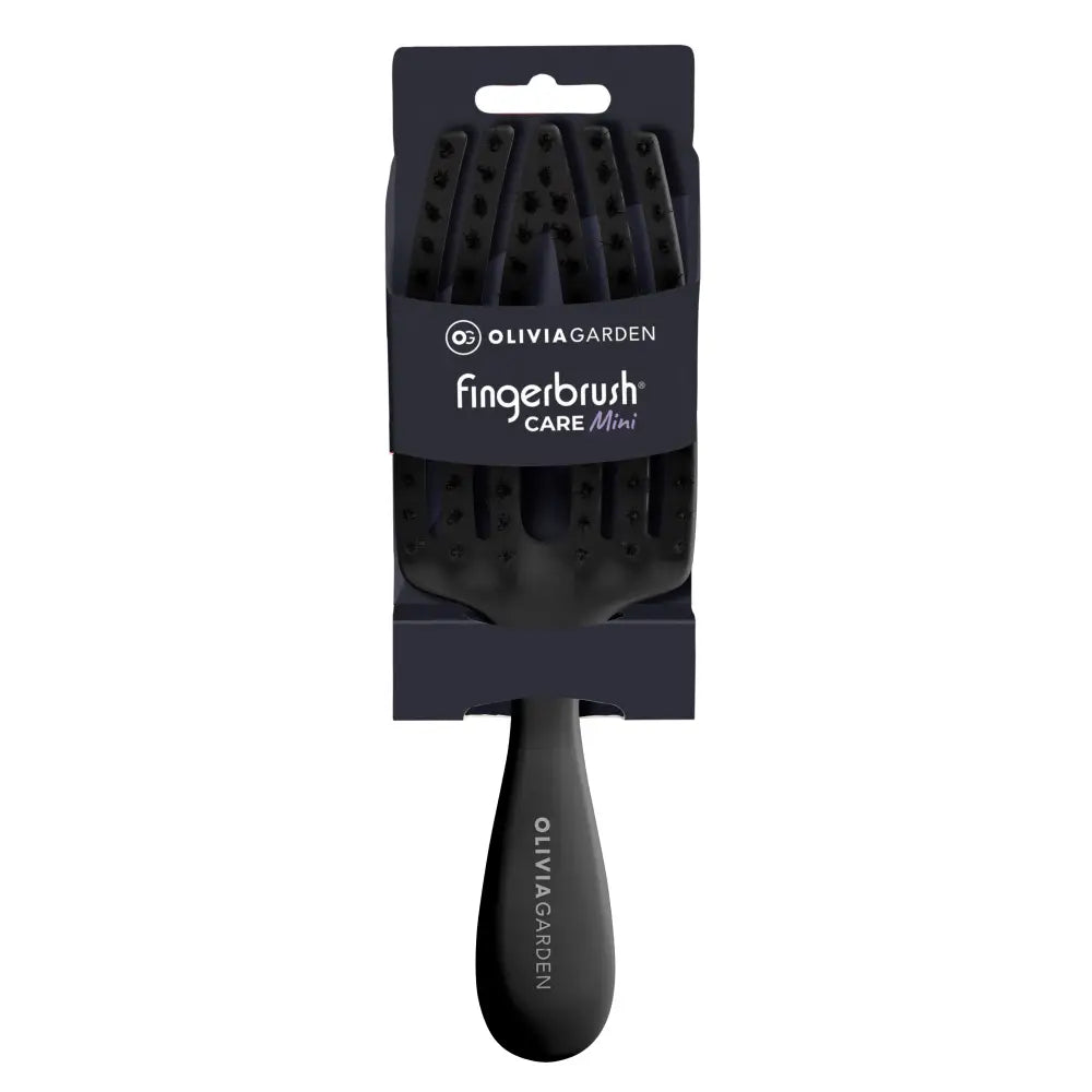 Olivia Garden Fingerbrush Care Mini Fekete Hajkefe