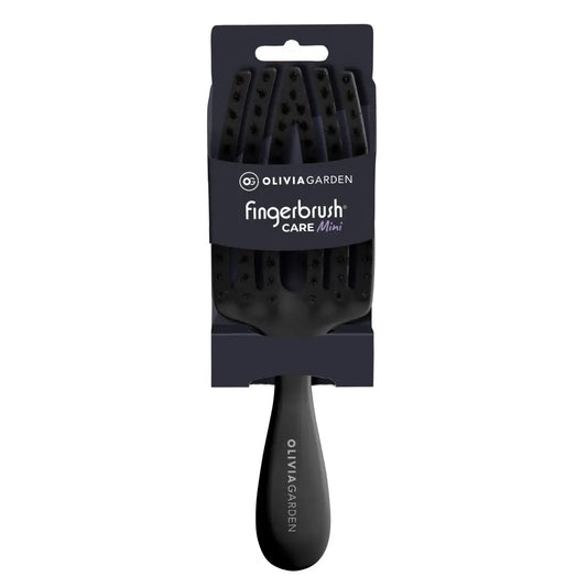 Olivia Garden Fingerbrush Care Mini Fekete Hajkefe