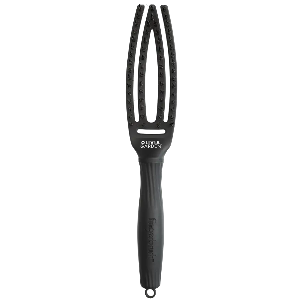 Olivia Garden Fingerbrush Full Black Kicsi Hajkefe