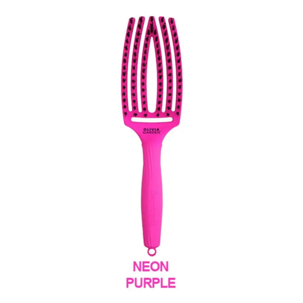 Olivia Garden Perie Curbată Fingerbrush Thinkpink Neon Purple