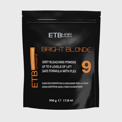 ETB Hair Professional Bright Blonde Szürke Szőkítőpor 9 Szint Világosítással 500g
