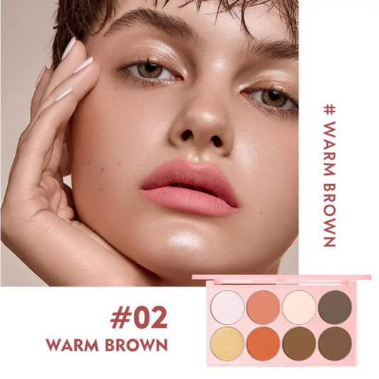 Pudaier No. 2 Warm Brown 4 az 1-ben Sminkpaletta - Arc