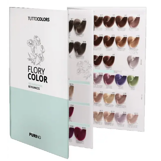 Puring Flory Color Ammóniamentes Tartós Hajfesték Kompakt Színskála / 68 Árnyalat / Haj