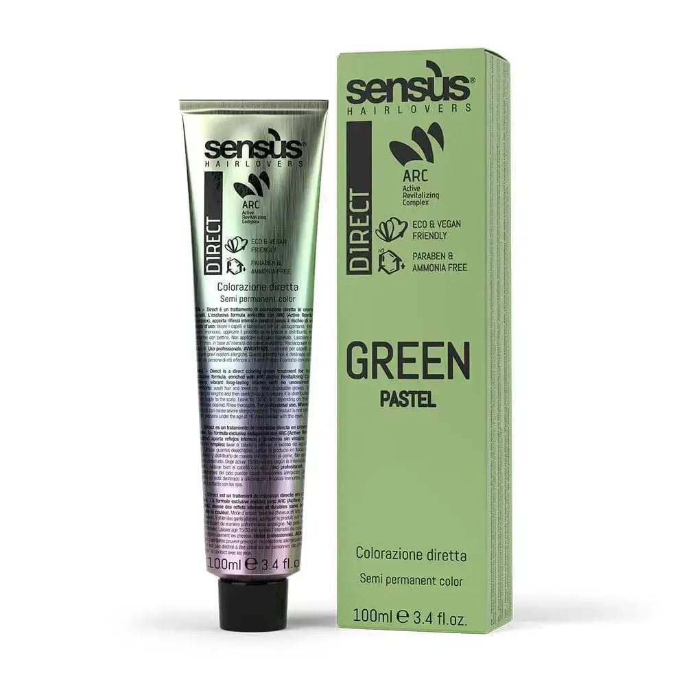 Sensus Direct Pastel Féltartós Hajfesték - 100 ml / Green - Haj