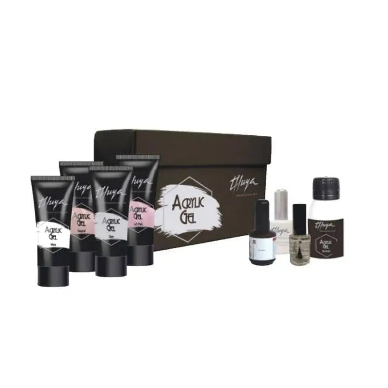 Thuya Akril Zselé Készlet 4 Színben - 30 ml + 60 ml + 14 ml + 14 ml + 14 ml - Manikűr / Pedikűr