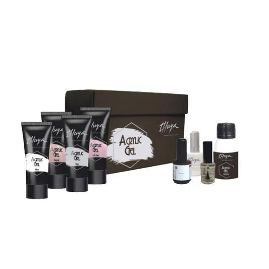 Thuya Akril Zselé Készlet 4 Színben - 30 ml + 60 ml + 14 ml + 14 ml + 14 ml - Manikűr / Pedikűr